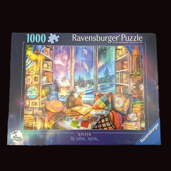 Ravensburger Winter Reading Nook Jigsaw Puzzle, 1000 Pieces - Picture 1 of 6